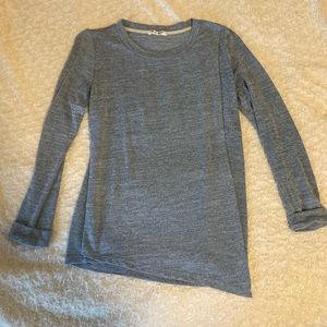 Asymmetrical knit nursing sweater. Medium.